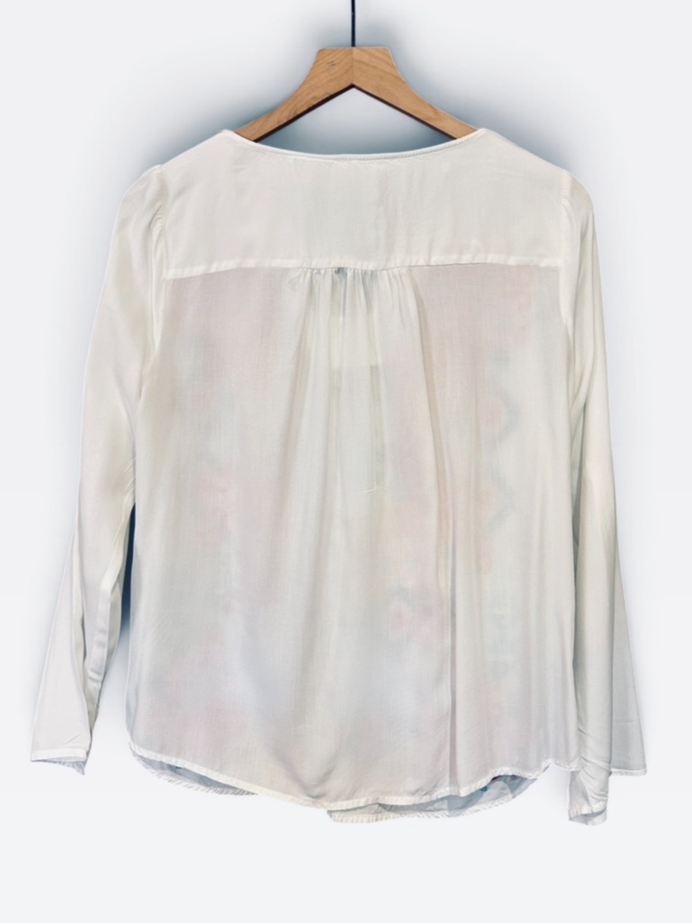 Savanna Jane Boho Floral Embroidered Long Sleeve White Top Size Medium - Picture 3 of 7